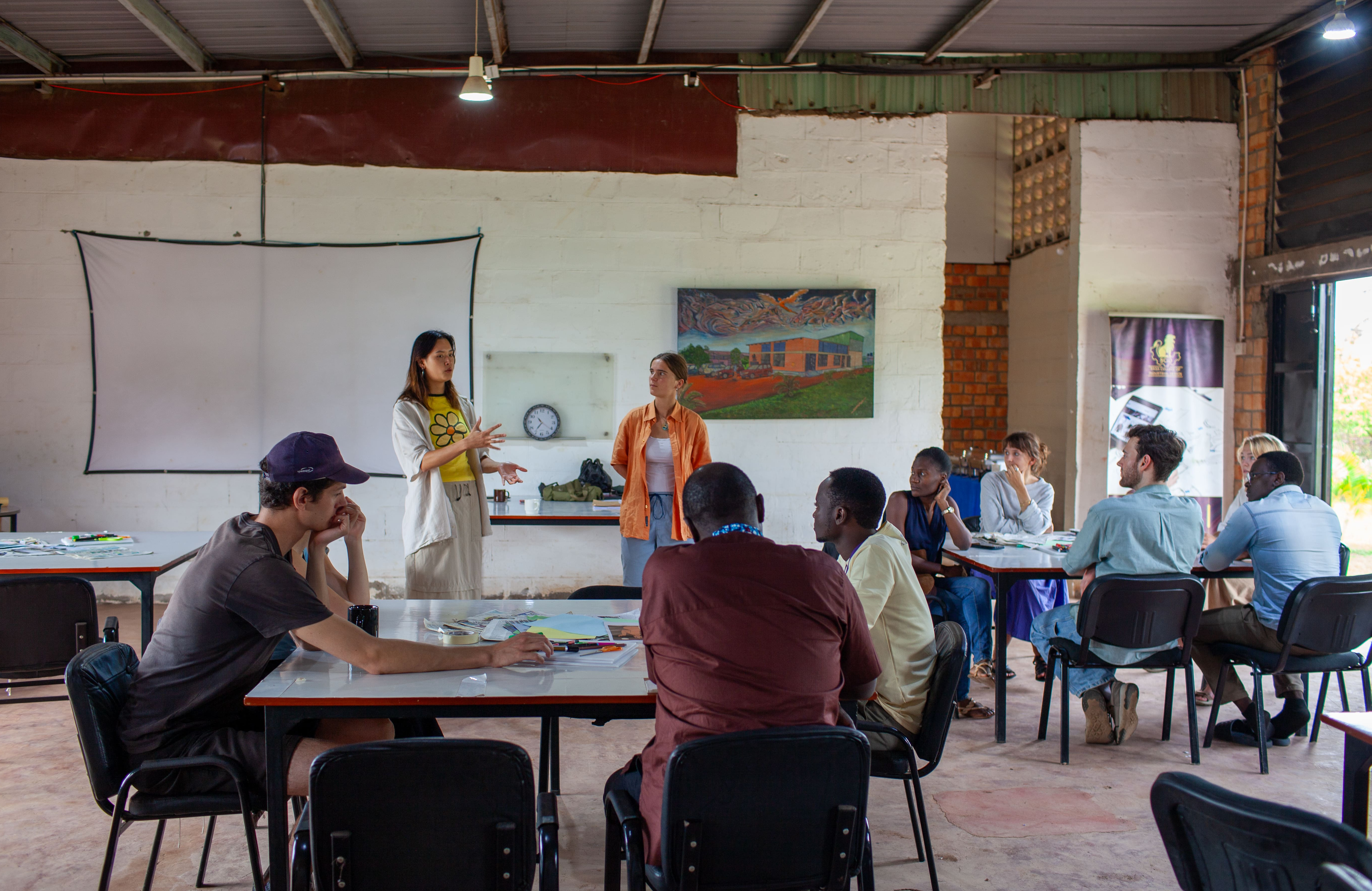 A presentation about design principles and local materials.